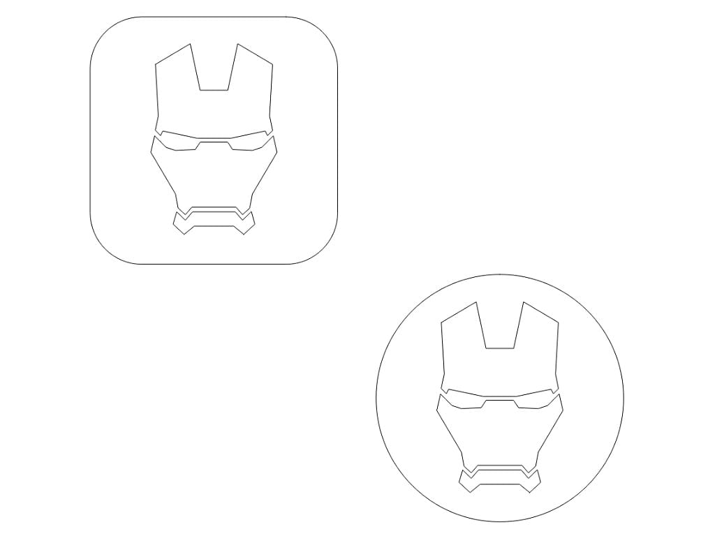 Laser Cut Wooden Iron Man Helmet Drink Coaster