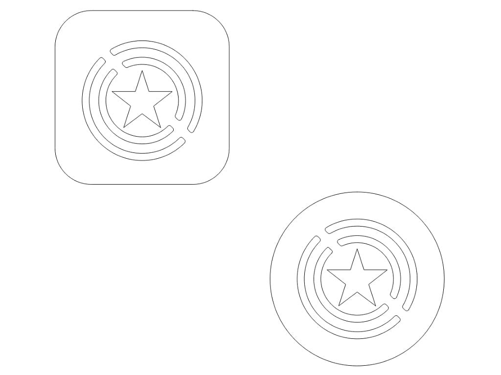 Laser Cut Wooden Captain America Shield Drink Coaster