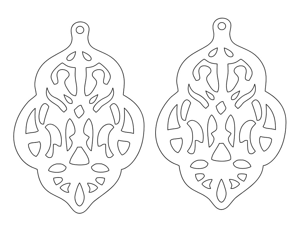 Laser Cut Ornate Filigree Dangle Earrings