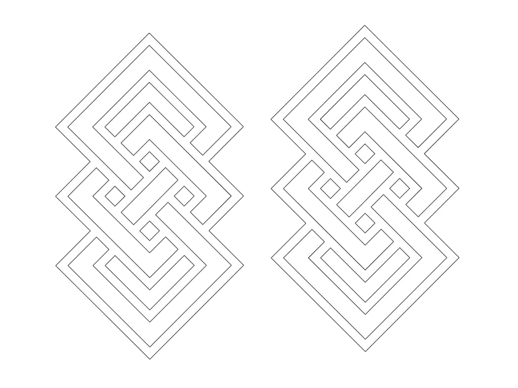 Laser Cut Modern Geometric Statement Earrings