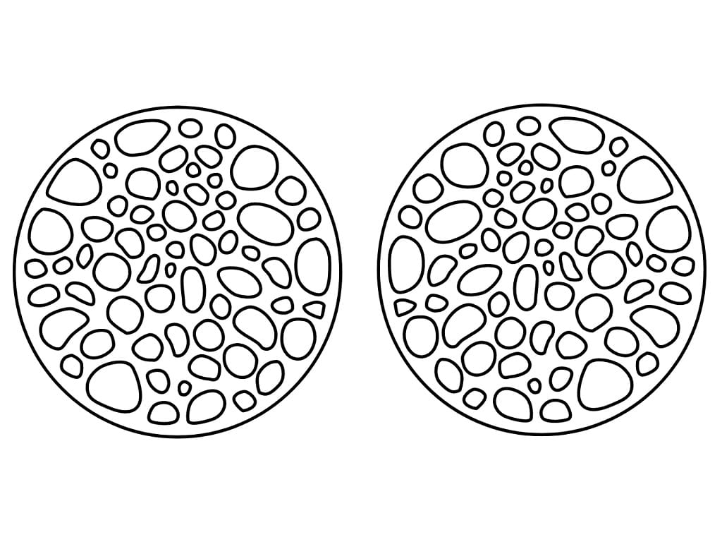 Laser Cut Organic Pebble Pattern Round Dangle Earrings
