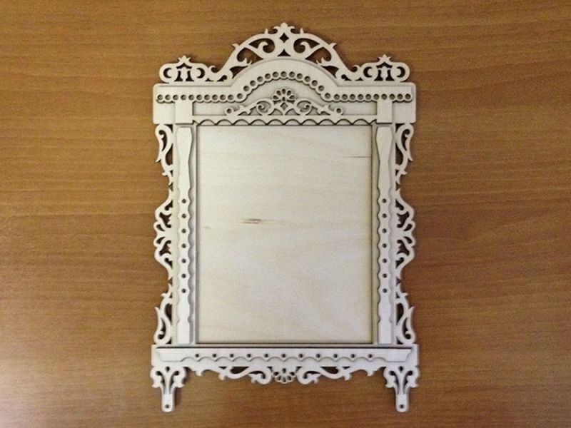 Picture Frame with Platband Laser Cut File