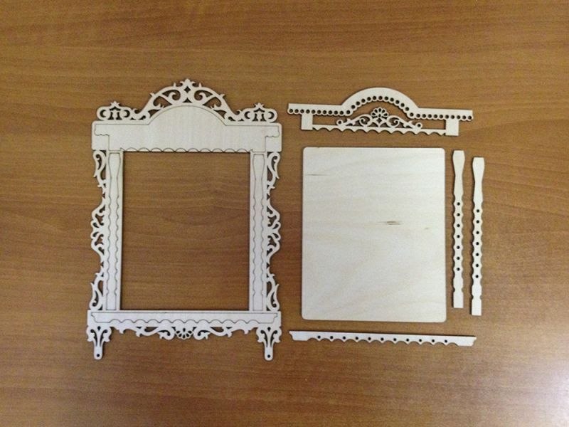 Picture Frame with Platband Laser Cut File