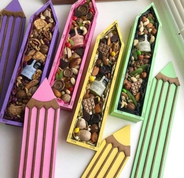 Plywood Pencil Shaped Candy Box Laser Cut File