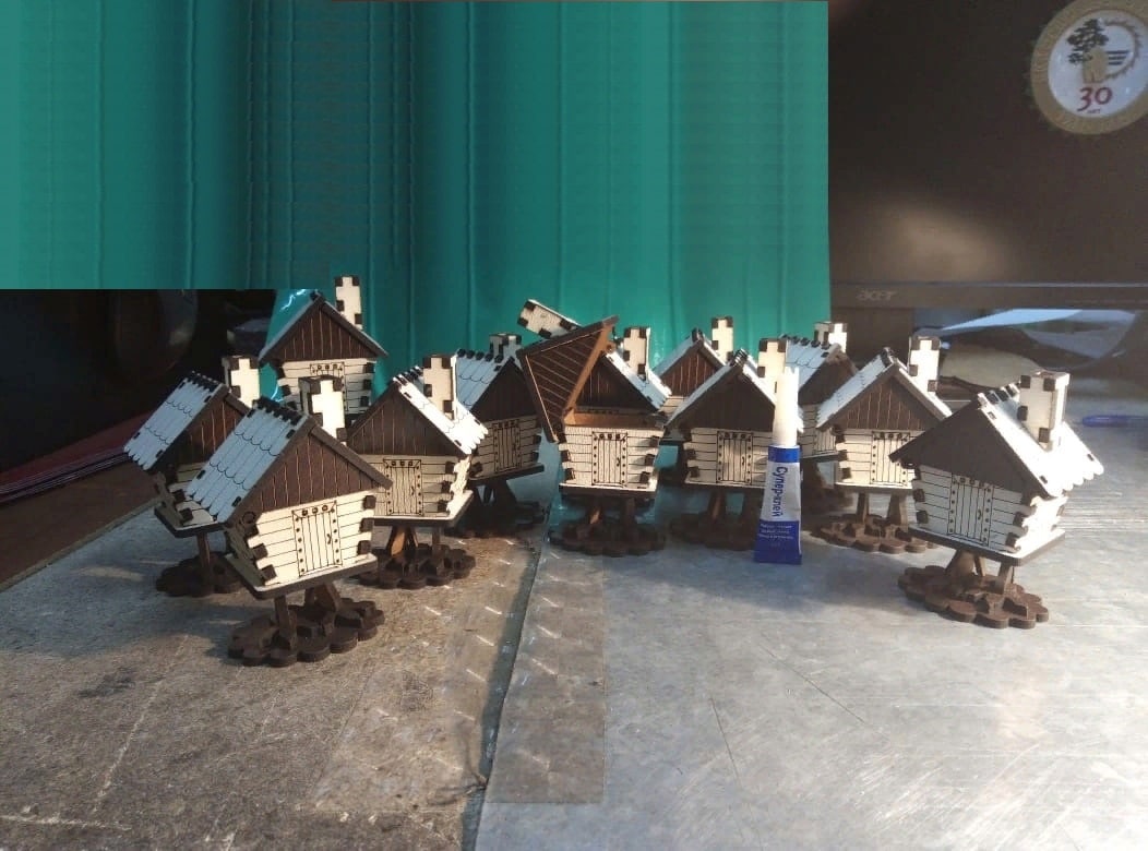 Wooden Small Medieval House Laser Cut File