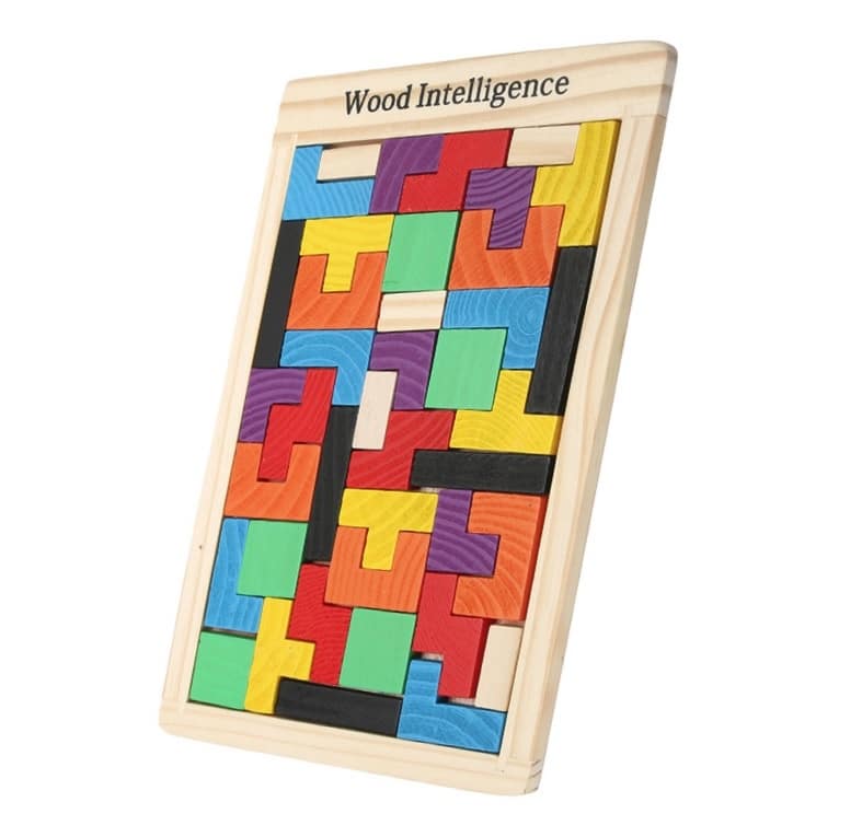 Wood Intelligence Tetris Puzzle Game Laser Cut File