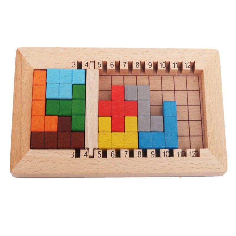 Wooden Katamino Puzzle Board and Blocks Layout Laser Cut File