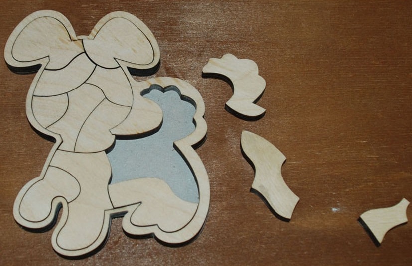 Wooden Animal Dog Jigsaw Puzzle Toy Laser Cut FIle