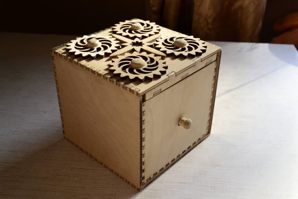 Wooden Safe with Combination Lock Laser Cut File