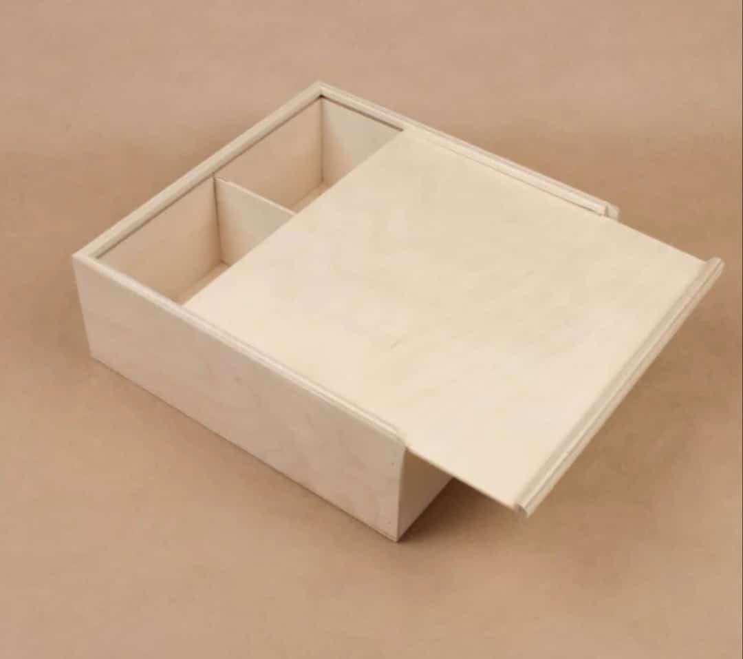 Square Sectional Box with Sliding Lid 3mm Template Laser Cut File