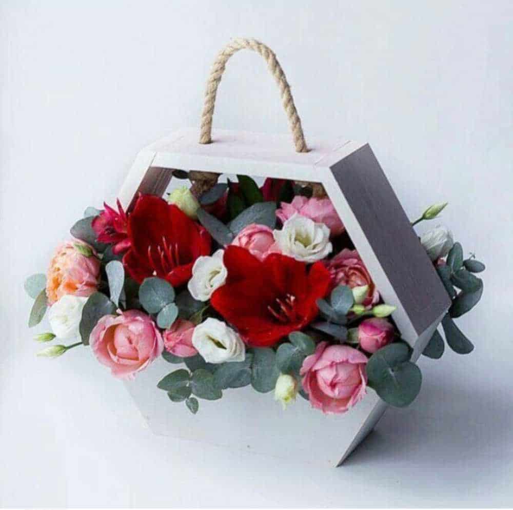Hexagon Hanging Flower Basket for Balcony Decoration Laser Cut File