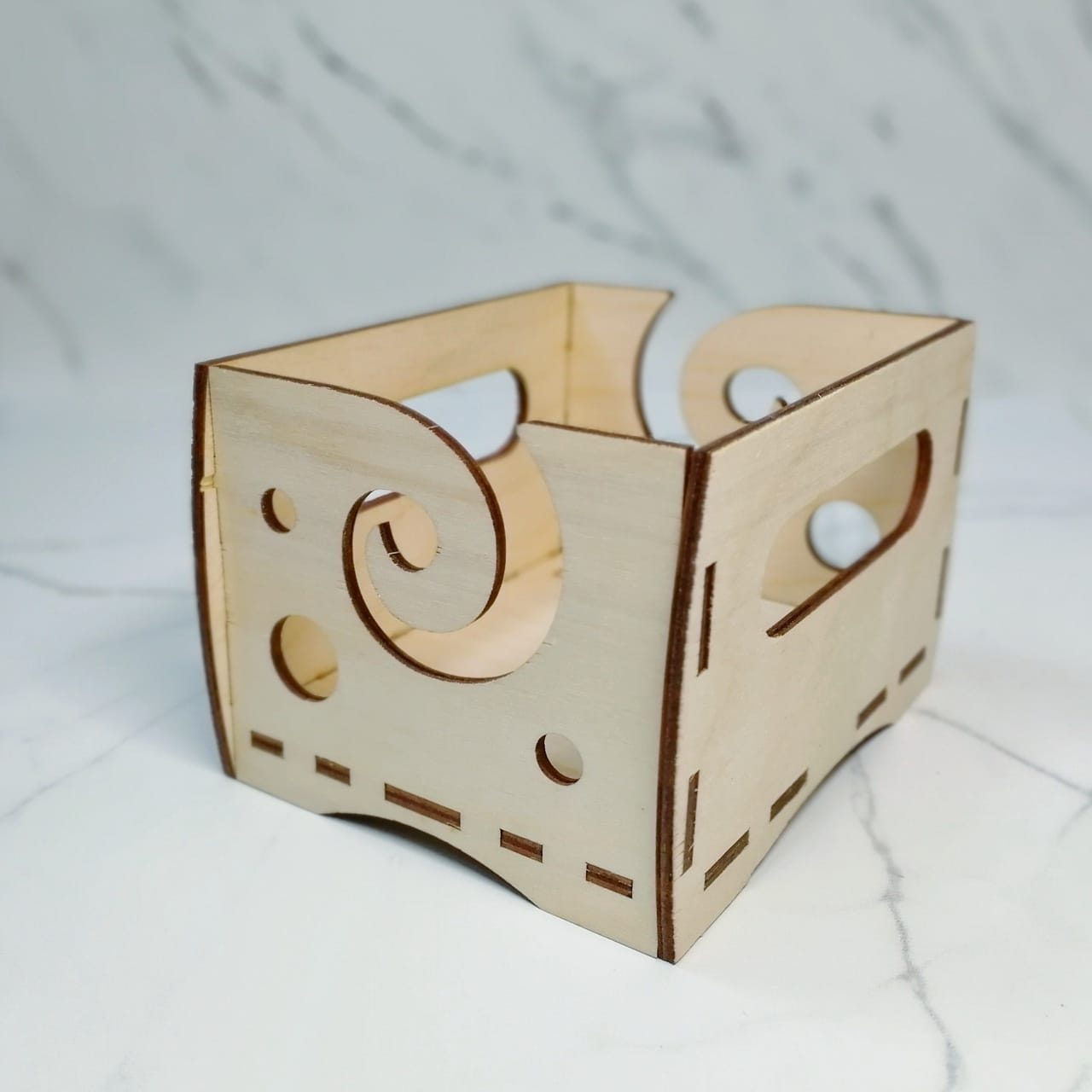 Laser Cut Personalized Wooden Yarn Box