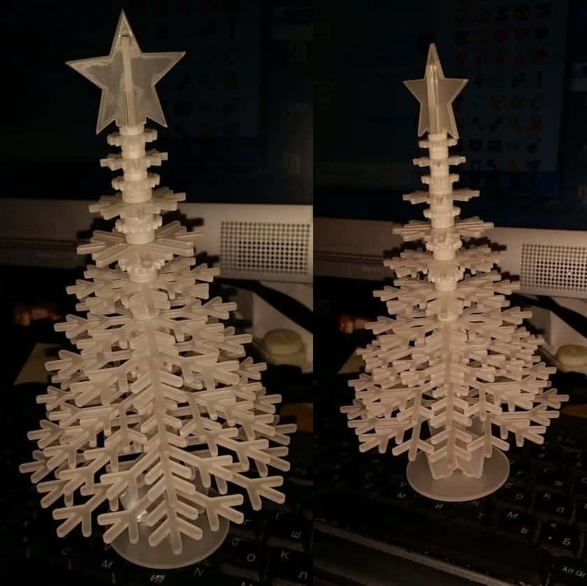 Mini Multilayer Snowflake Xmas Tree Decor Laser Cut File