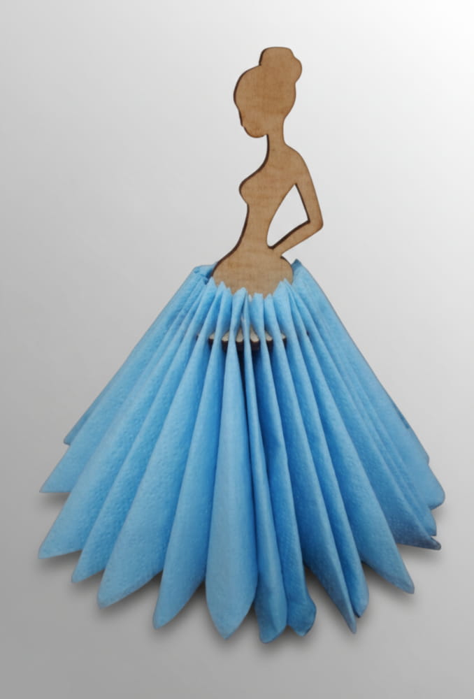 Girl Hand on Hip Napkin Holder Laser Cut File