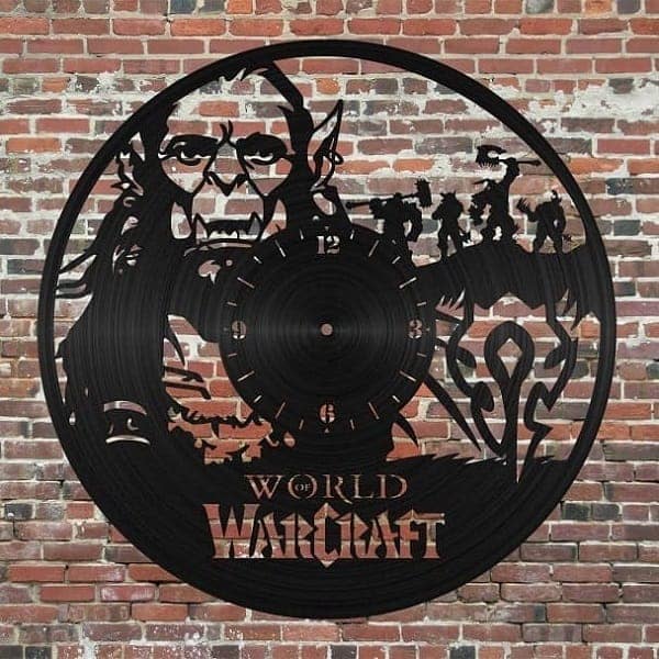 Thrall World of Warcraft Vinyl Record Wall Clock Laser Cut File