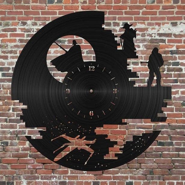 Star Wars Vinyl Record Wall Clock for Movie Room Laser Cut File