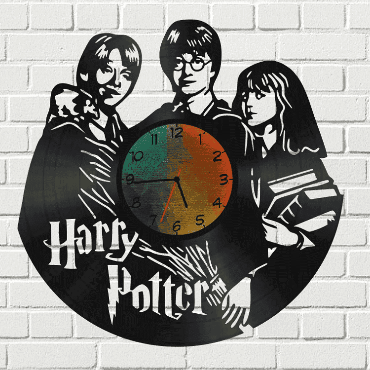 Harry Potter Vinyl Record Wall Clock Laser Cut File