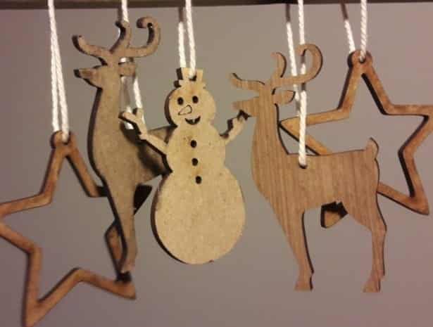 Christmas Hanging Decorations Laser Cut File