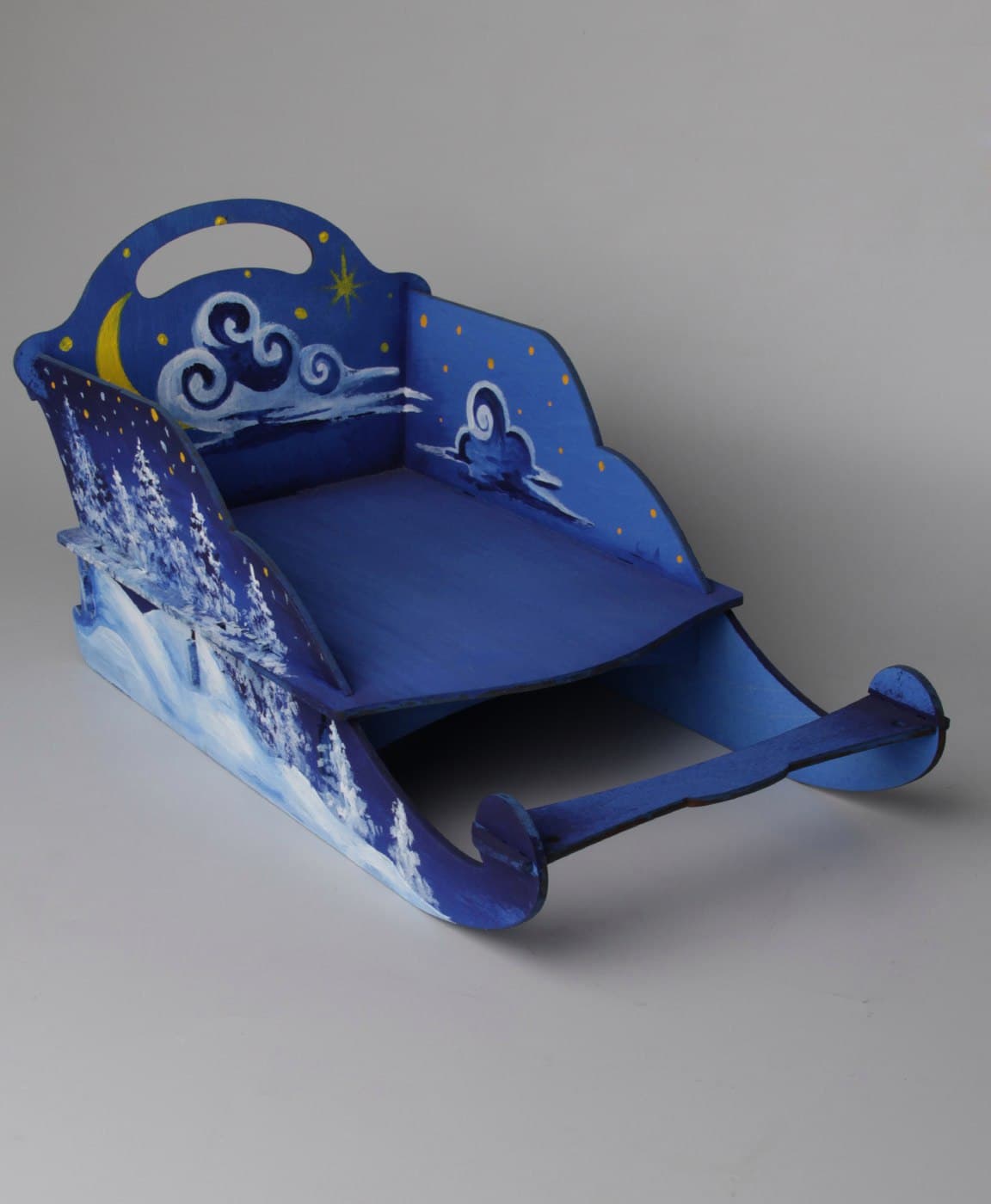Santa Sleigh Christmas Decor Laser Cut File