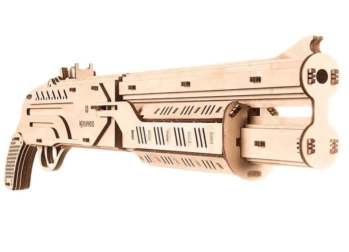 Drobovik Shotgun 3D Wooden Mechanical Puzzle Kit Laser Cut File