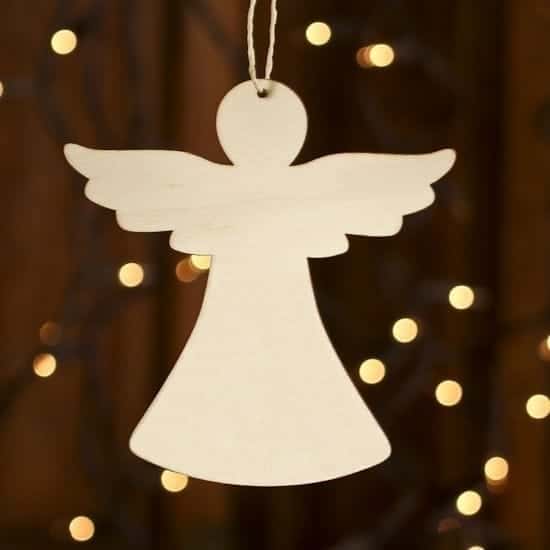 Wood Angel Pattern Christmas Ornament Laser Cut File
