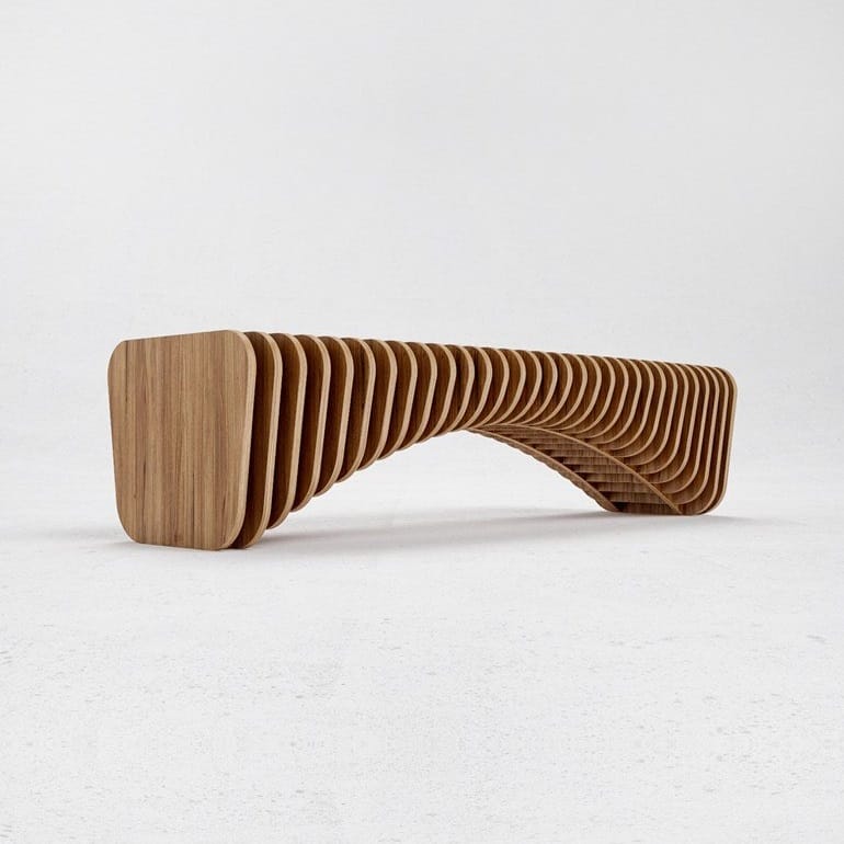 Creative Slice Wood Log Bench Laser Cut AI CDR DXF PDF File Free ...