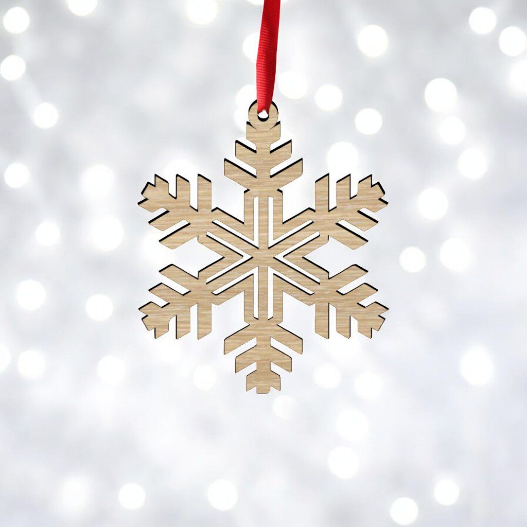 Laser Cut 6 Pointed Snowflake Ornament CDR DXF SVG File Free Download ...