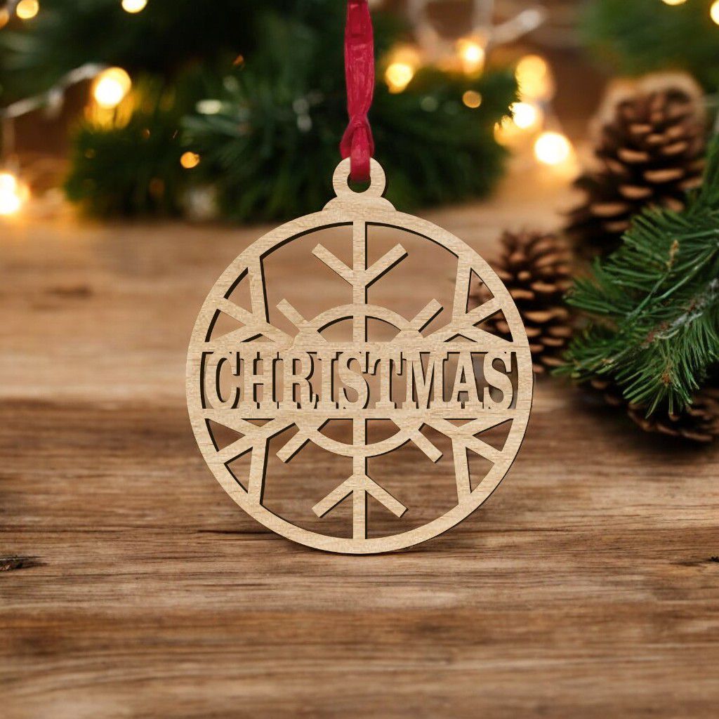 Laser Cut Custom Name Snowflake Ball CDR DXF EPS SVG File Free Download ...