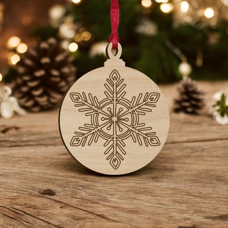 Laser Cut Snowflake Pattern Christmas Ball CDR DXF EPS SVG File Free ...