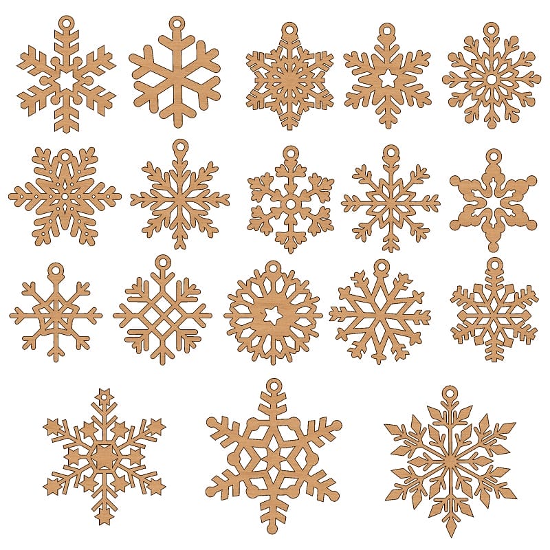 Snowflake for Christmas Tree Decorations Laser Cut CDR File Free ...