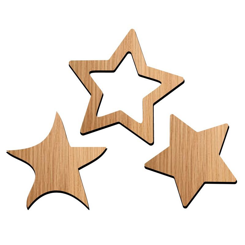 Star Cutout Shapes for Crafts Laser Cut CDR File Free Download | Vecty