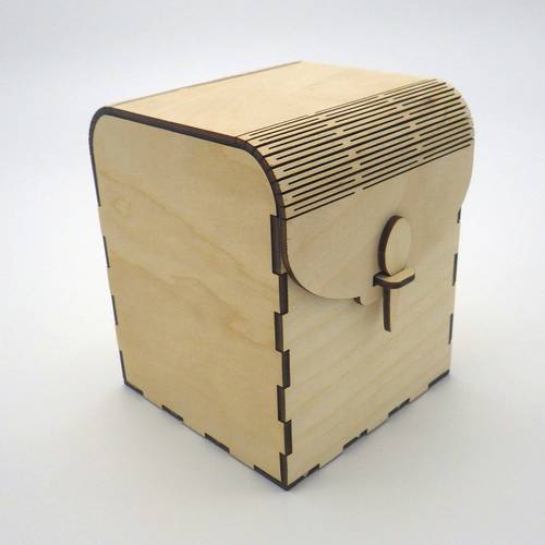 Wooden Box with Living Hinge Lid Laser Cut CDR File Free Download | Vecty
