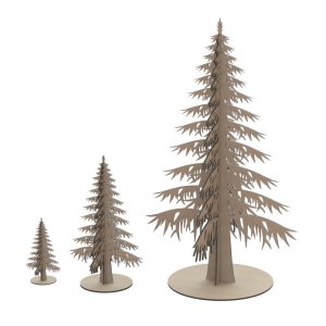 3D Christmas Pine Tree Decor Laser Cut File