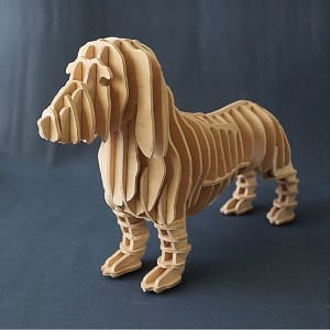 3D Dachshund Dog Puzzle Laser Cut File