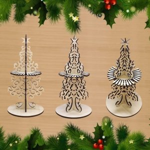 3D Interlocking Christmas Tree Napkin Holder Laser Cut File
