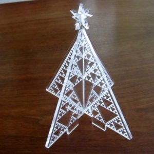 Acrylic Slotted Star Christmas tree Laser Cut File