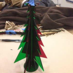 Acrylic Tabletop Christmas Tree Laser Cut File