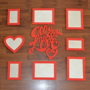 All You Need Is Love Photo Frames Laser Cut File