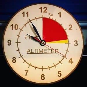 Altimeter Wood Wall Clock Laser Cut File