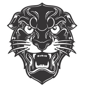 Angry Panther Roar Wall Decor Laser Cut File