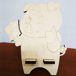 Animal Shaped Cell Phone Holder Stand Laser Cut File