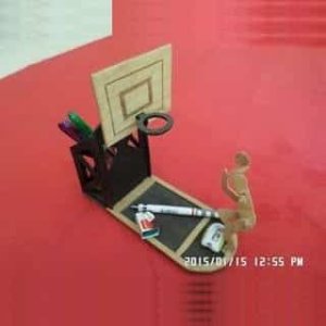 Basketball Court Themed Pen Holder Laser Cut File