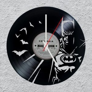 Batman LP Vinyl Clock Laser Cut File