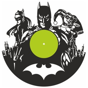 Batman Vinyl Record Wall Clock Laser Cut File