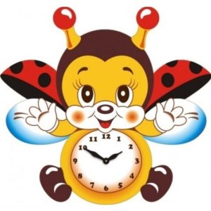 Bee Wood Wall Clock for Kids Room Laser Cut File