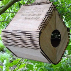 Bendable Bird Box Wood Birdhouse Laser Cut File