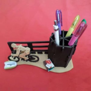 Bicycle Marathon Themed Pencil Holder Box Laser Cut File