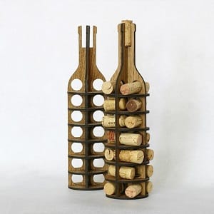Bottle Shaped Stand for Wine Corks Laser Cut File