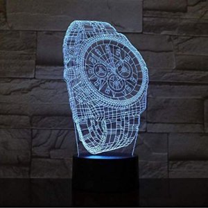 Branded Abstract Wrist Watch 3D Illusion Lamp Laser Cut Engraving File