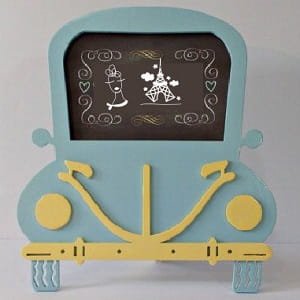 Car Photo Frame Laser Cut Wooden Kids Room Decor